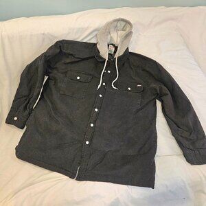 Dickies Jacket Men XXL 2XL Black Chore Canvas Work Utility Insulated W/Hoodie